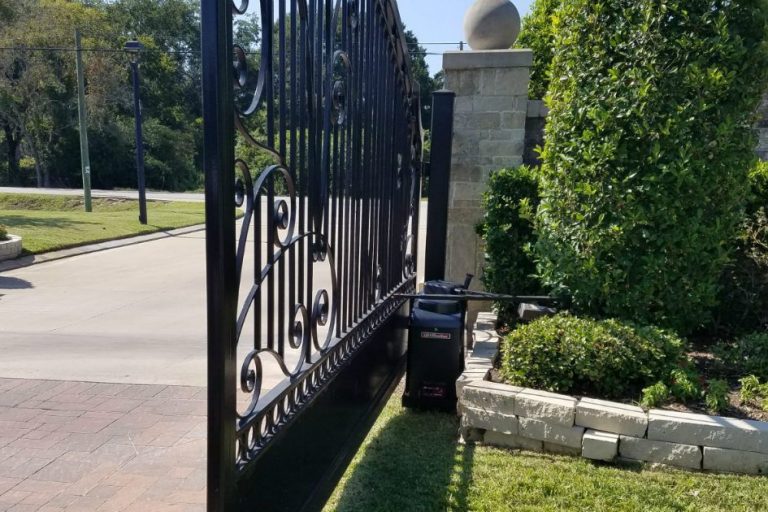 Automatic Iron Driveway Gate Automatic iron driveway gate with LiftMaster opener
