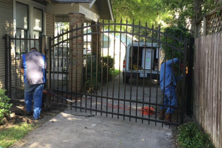 Iron Gate Repair Iron gate repair project in progress