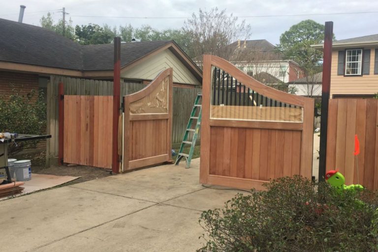 Wood Driveway Gate Wood driveway gate project in progress