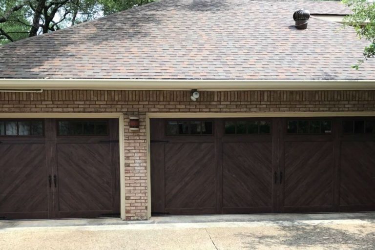 Completed two bay garage door project.