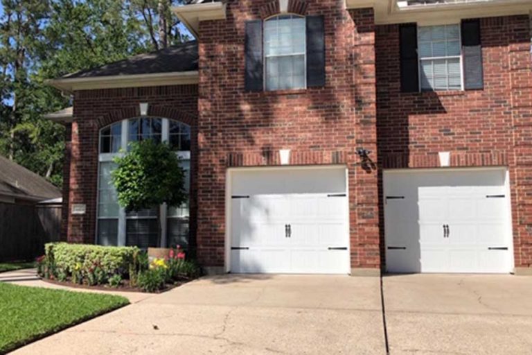 Completed garage door replacement project.