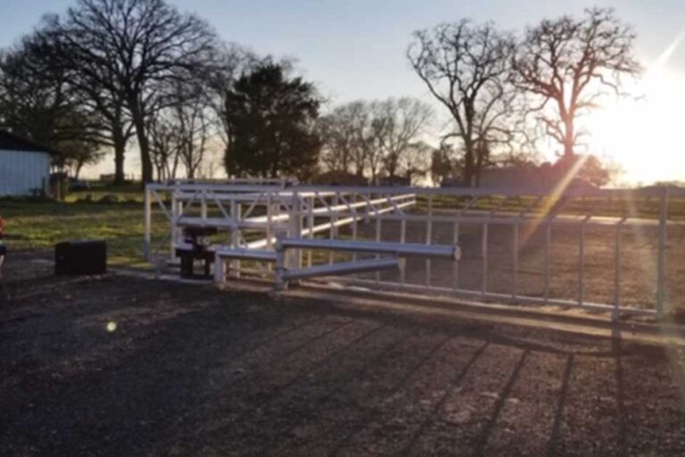 Farm-Gate Completed farm gate project.