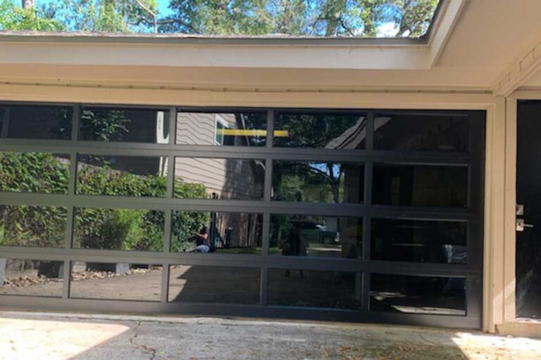 Completed garage door installation project.