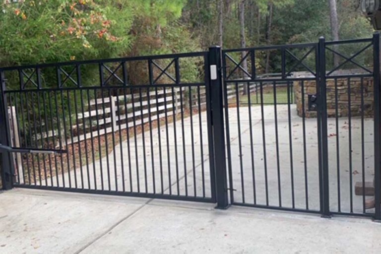 Tomball-Driveway-Gate Completed Tomball driveway gate project.