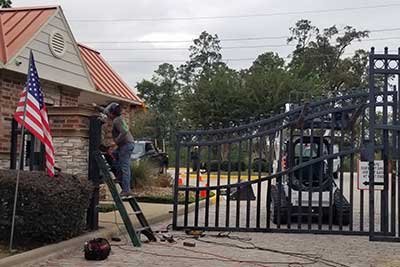 Fixing and apartment gate in The Woodlands.