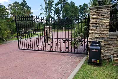 Beautiful iron gate in Houston, TX.