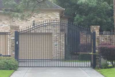 Decorative residential security gate.