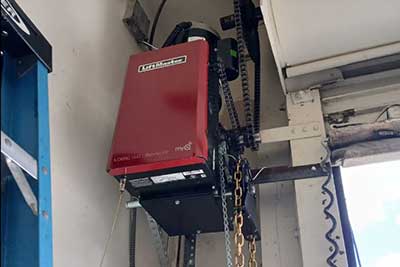 LiftMaster commercial garage door opener installed in Houston, TX.